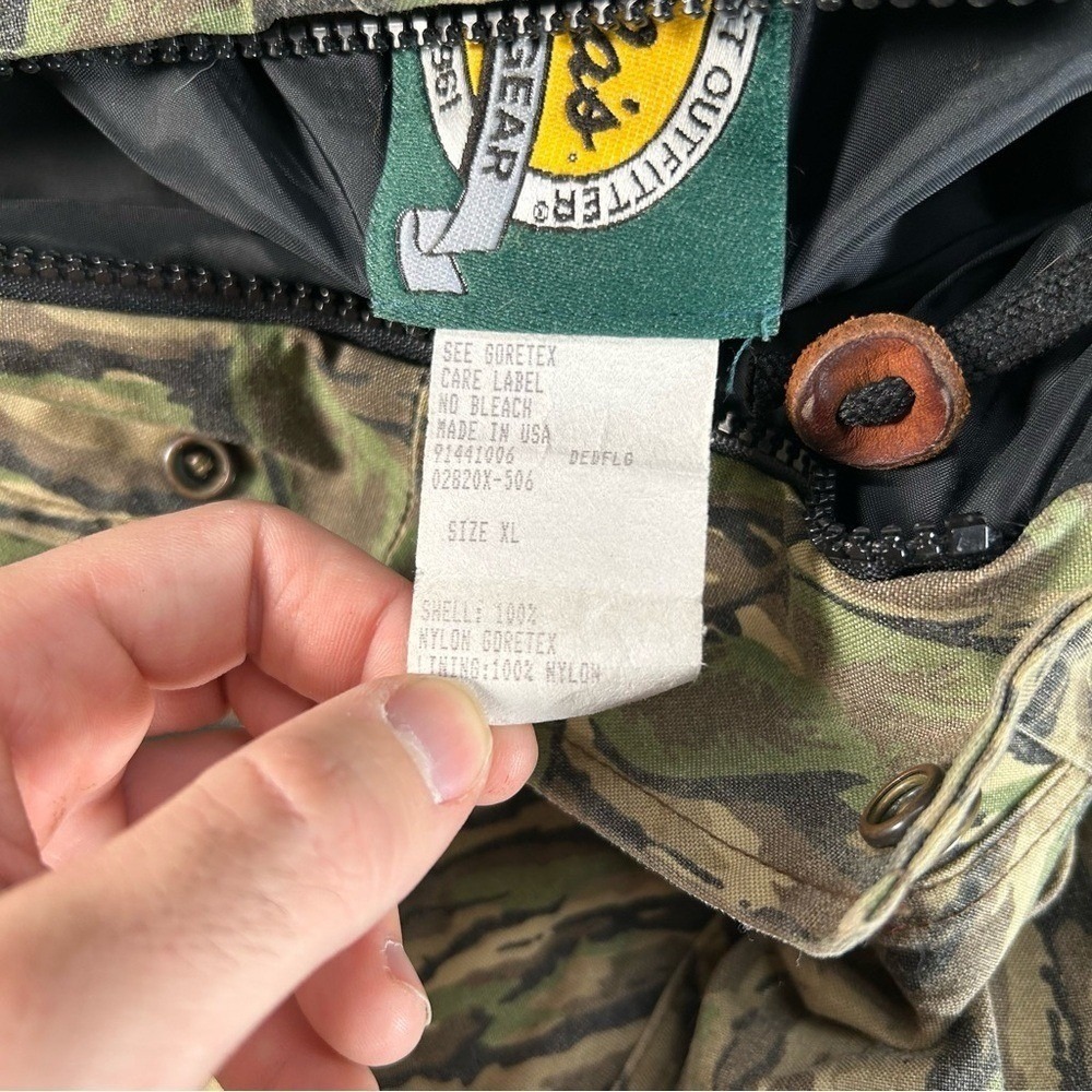 Vintage Cabelas Jacket Men XL Green Realtree Camo Gore Tex Gorpcore 90s USA Made - Picture 7 of 8